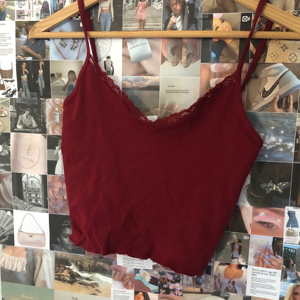 Brandy Melville Nicolette Red Tank Top on Depop